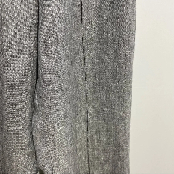 Coldwater Creek Linen High Rise Wide Leg Charcoal Pull On pants - Picture 4 of 12